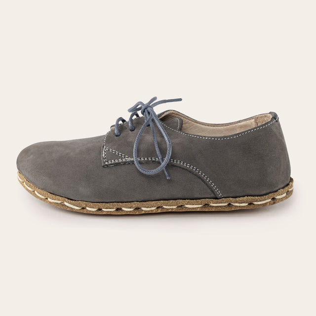 Çocuk Barefoot Yalınayak Bağcıklı Oxford Ayakkabı, Gri