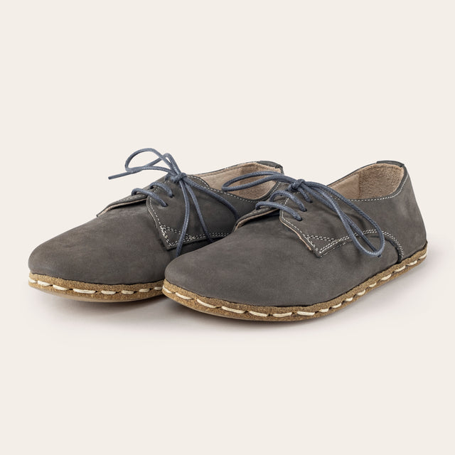 Çocuk Barefoot Yalınayak Bağcıklı Oxford Ayakkabı, Gri