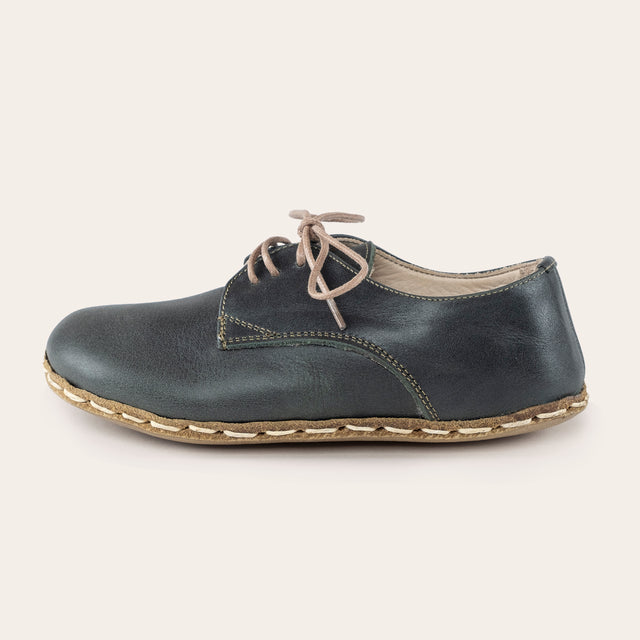 Çocuk Barefoot Yalınayak Bağcıklı Oxford Ayakkabı, Haki