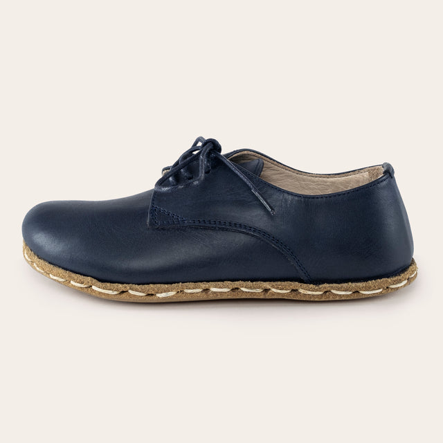 Çocuk Barefoot Yalınayak Bağcıklı Oxford Ayakkabı, Lacivert
