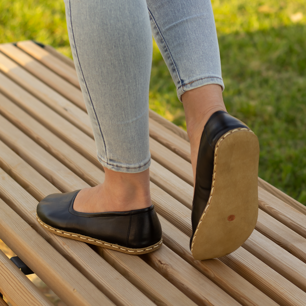 Kadın Siyah Babet Barefoot Ayakkabı, 6. fotoğraf