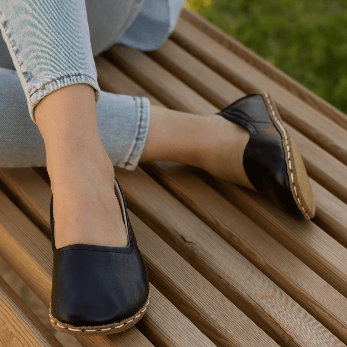 Kadın Siyah Babet Barefoot Ayakkabı, 5. fotoğraf