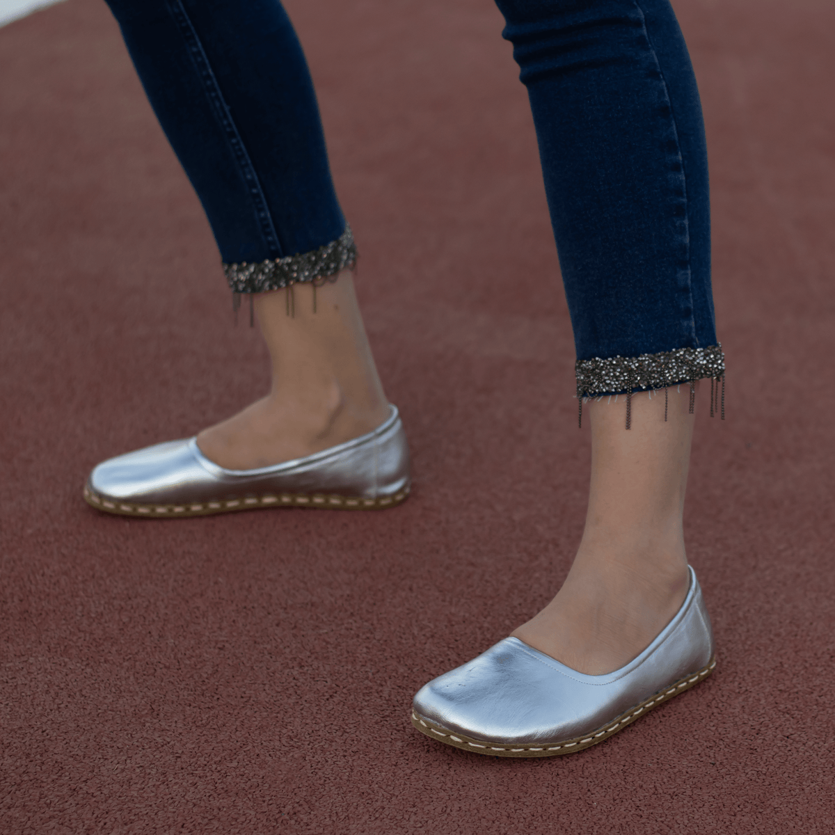 Kadın Silver Babet Barefoot Ayakkabı, 4. fotoğraf
