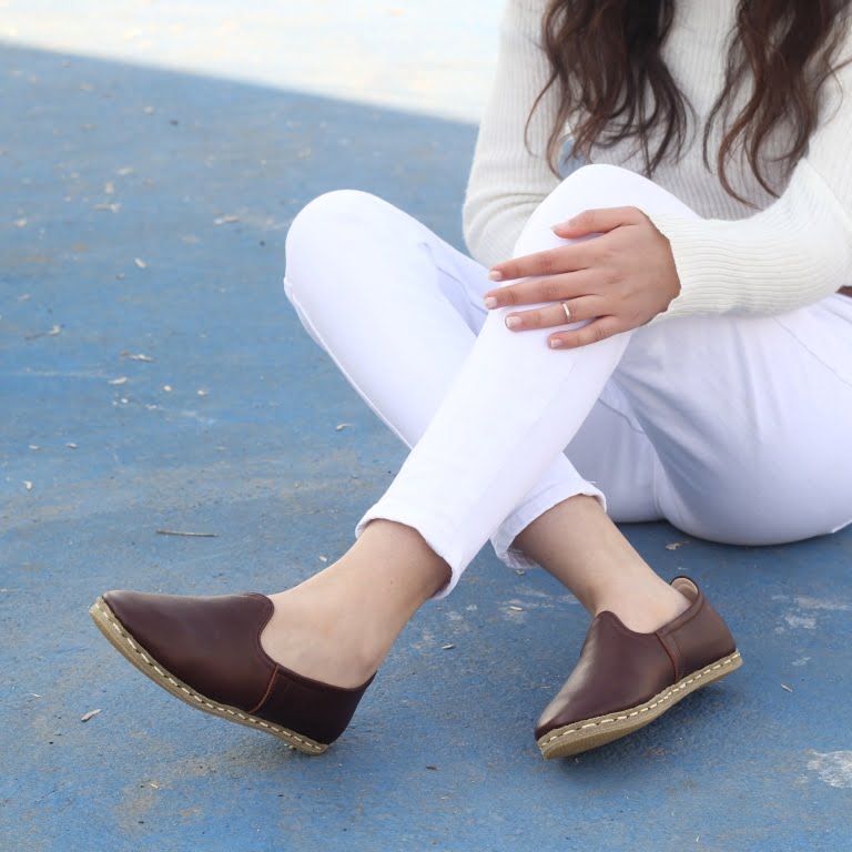 Kadın Ayakkabı Düz Yemeni Koyu Kahve - Görsel 2