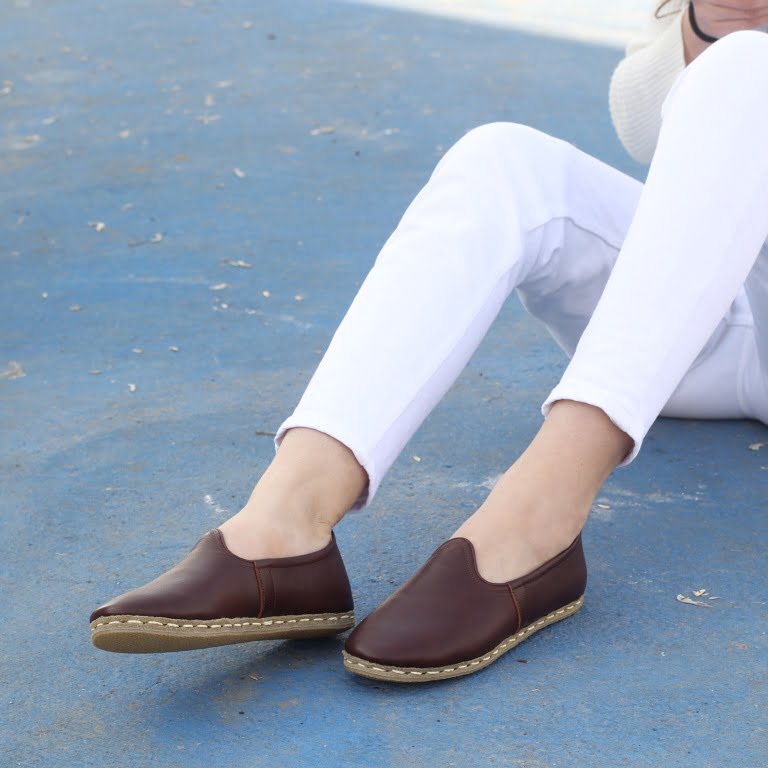 Kadın Ayakkabı Düz Yemeni Koyu Kahve - Görsel 3