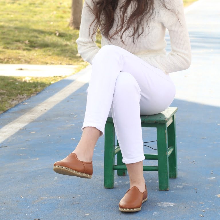 Kadın Ayakkabı Yemeni Çarık Parlak Cocanat - Görsel 2