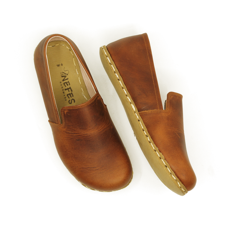 El Yapımı Barefoot Yalınayak Erkek Deri Taylan Model, Crazy Kahve - Görsel 5